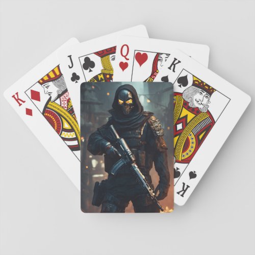 Dark mercenary playing cards