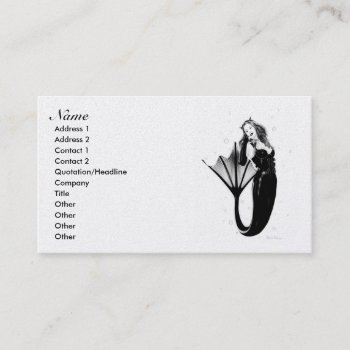 Dark Mermaid Business Cards by MoonArtandDesigns at Zazzle