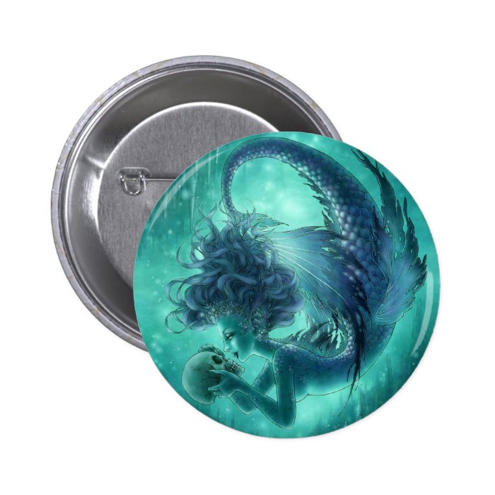 Dark Mermaid Button   Secret Kisses