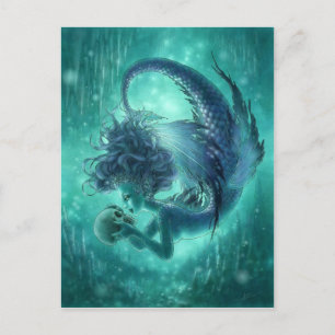Dark Mermaid Postcard - Secret Kisses