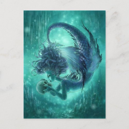 Dark Mermaid Postcard - Secret Kisses