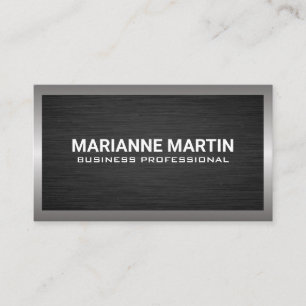 Dark Metal Aluminum Silver Business Card