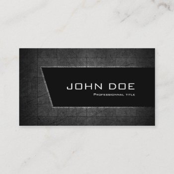 Dark Metal Business Card by Grafikcard at Zazzle