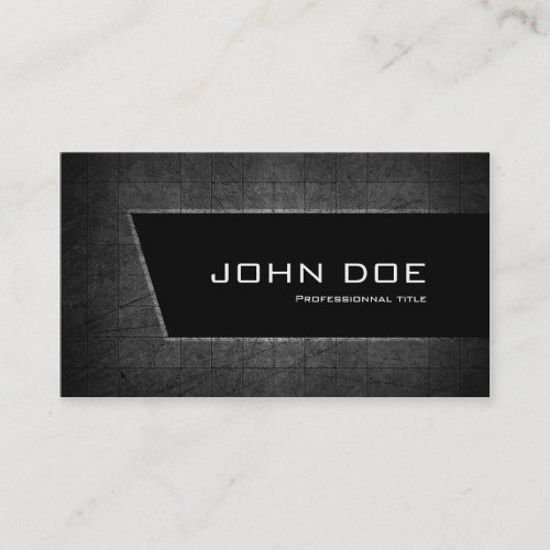 Dark metal business card