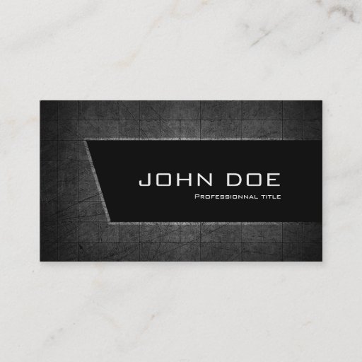 Customizable Dark metal business card