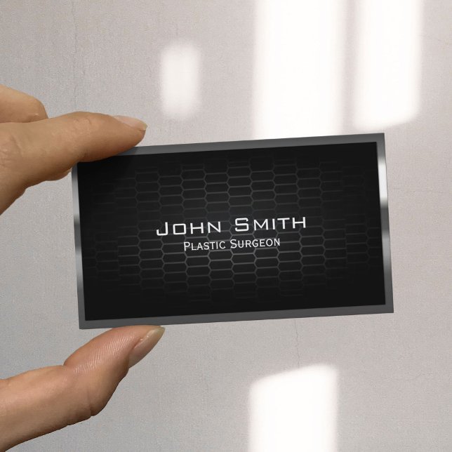 Dark Metal Cells Plastic Surgeon Business Card (Creator Uploaded)