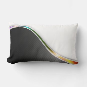 Dark Metallic Abstract Lumbar Pillow by FantasyPillows at Zazzle