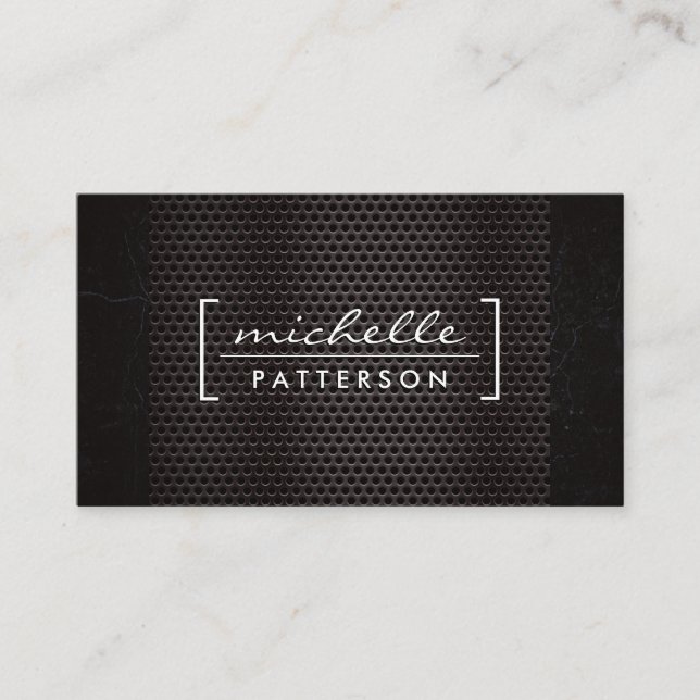 Dark Metallic Grill Business Card (Front)