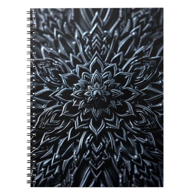 Dark Metallic Mandala Notebook (Front)