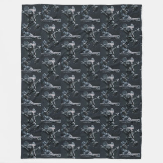 Dark Mickey Mouse Pattern Gothic Design Fleece Blanket