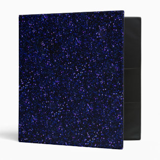 Dark Midnight Indigo Blue Glitter Binder