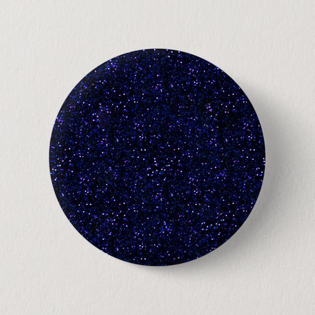 Dark Midnight Indigo Blue Glitter Button (Front)