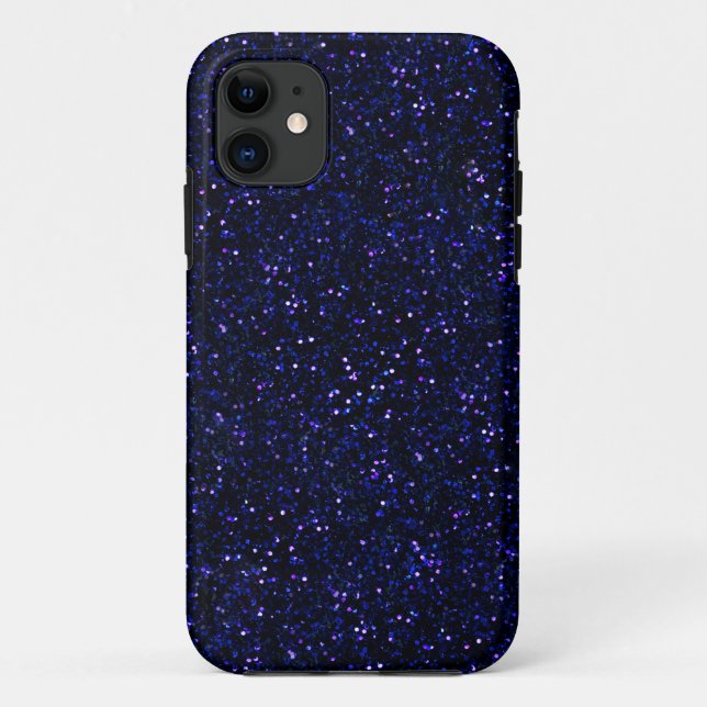 Dark Midnight Indigo Blue Glitter Case-Mate iPhone Case (Back)