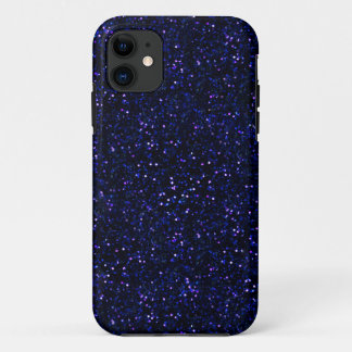 Dark Midnight Indigo Blue Glitter iPhone 11 Case