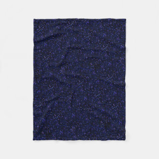 Dark Midnight Indigo Blue Glitter Fleece Blanket