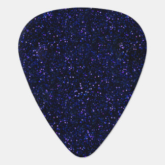 Dark Midnight Indigo Blue Glitter Guitar Pick