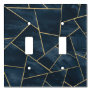 Dark Midnight Navy Blue Gold Geometric Glam #1 Light Switch Cover