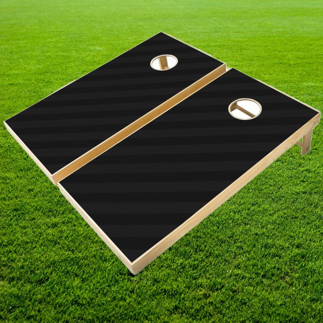 Dark Midnight-on-Midnight stripe Cornhole Set (Creator Uploaded)