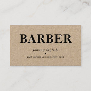 Dark minimalist elegance barber business card