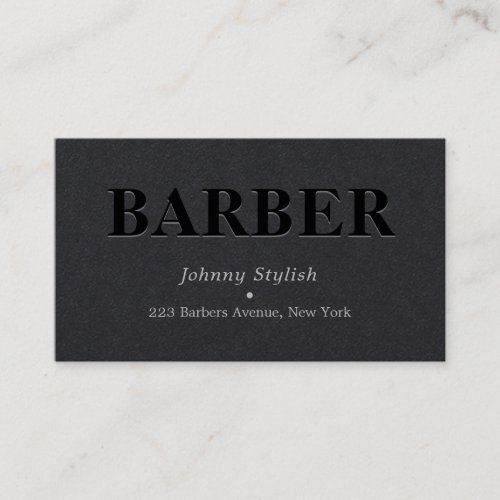Dark minimalist elegance black business card