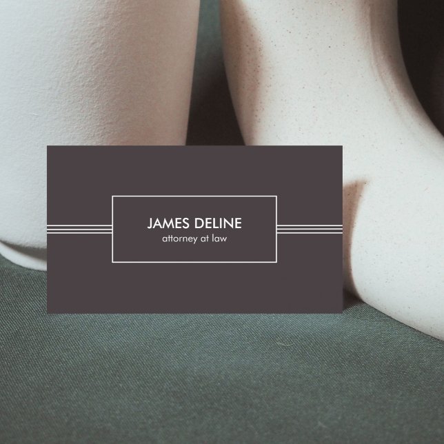 Dark Minimalist Elegant Attorney Business Card (Creator Uploaded)
