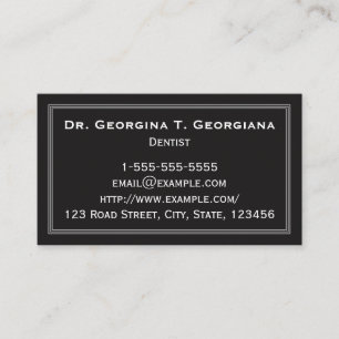 Dark, Minimalist, Professional Business Card