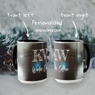 Dark Misted Steamy Window with Christmas Baubles Mug