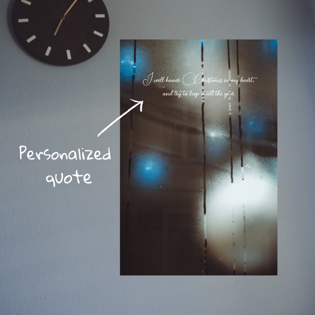 Dark Misted Steamy Window with Christmas Baubles Poster (Creator Uploaded)