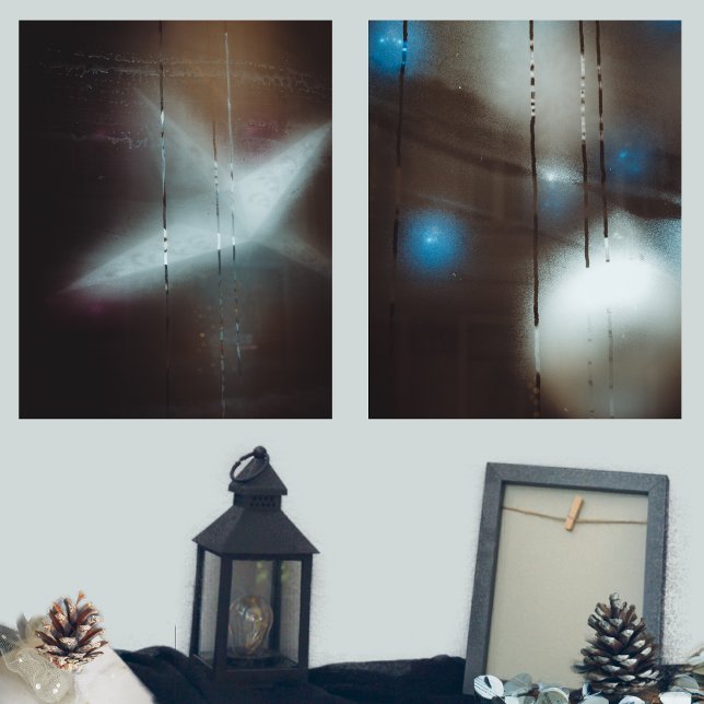Dark Misted Steamy Window with Christmas Baubles Wall Art Sets (Creator Uploaded)