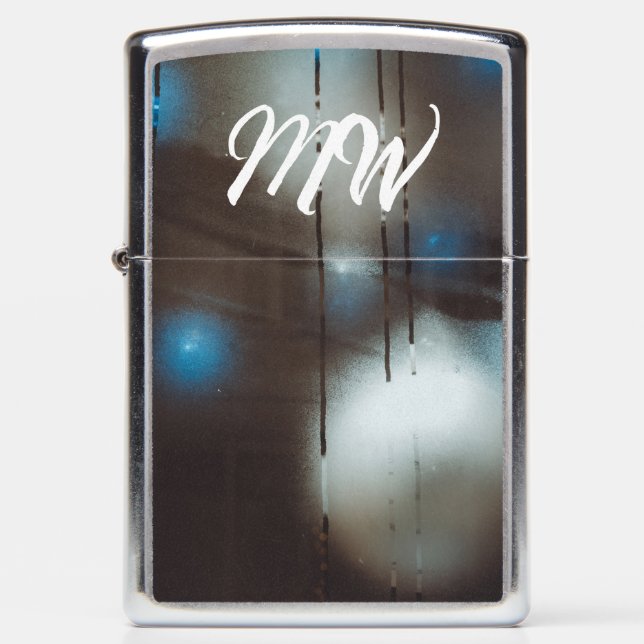 Dark Misted Steamy Window with Christmas Baubles Zippo Lighter (Front)