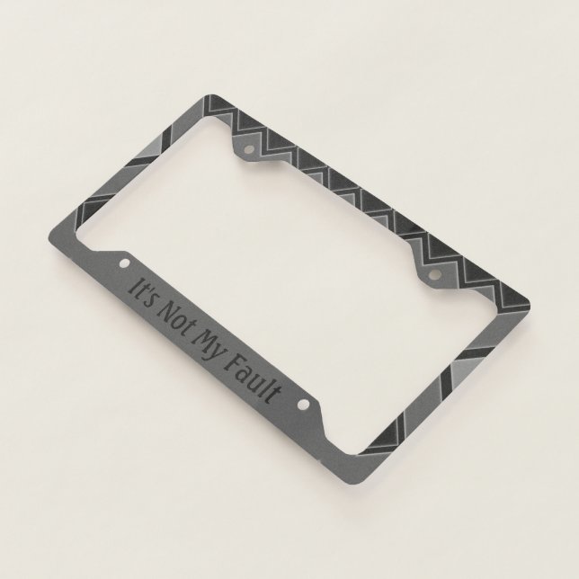 Dark Mix Of Gray License Plate Frame (3/4)