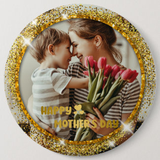 Dark Mode Faux Golden Foil  Mother's Day  Button