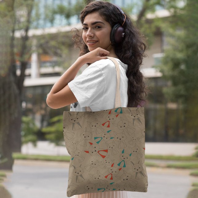 Dark Mode Fox Cartoon Tote Bag (Creator Uploaded)