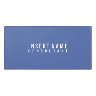 Dark moderate blue Professional Modern Plain Door Sign