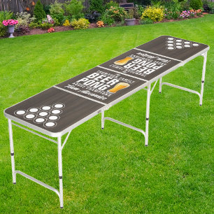 Dark Modern Wood Brew Battle Champions Team Names Beer Pong Table