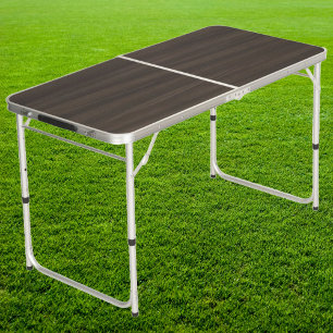 Dark Modern Wood Tailgate Beer Pong Table