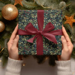 Dark Moody American Mistletoe Winter Holiday Wrapping Paper<br><div class="desc">Perfect for Christmas and holiday gifting as well as other winter occasions,  this dark and moody American mistletoe seamless pattern is sure to please the most discerning of recipients.</div>