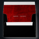 Dark Moody Black Red with scratches Wedding  Envelope<br><div class="desc">Dark Moody Black Red with scratches Wedding envelope.</div>