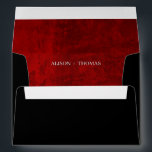 Dark Moody Black Red with scratches Wedding  Envelope<br><div class="desc">Dark Moody Black Red with scratches Wedding envelope.</div>