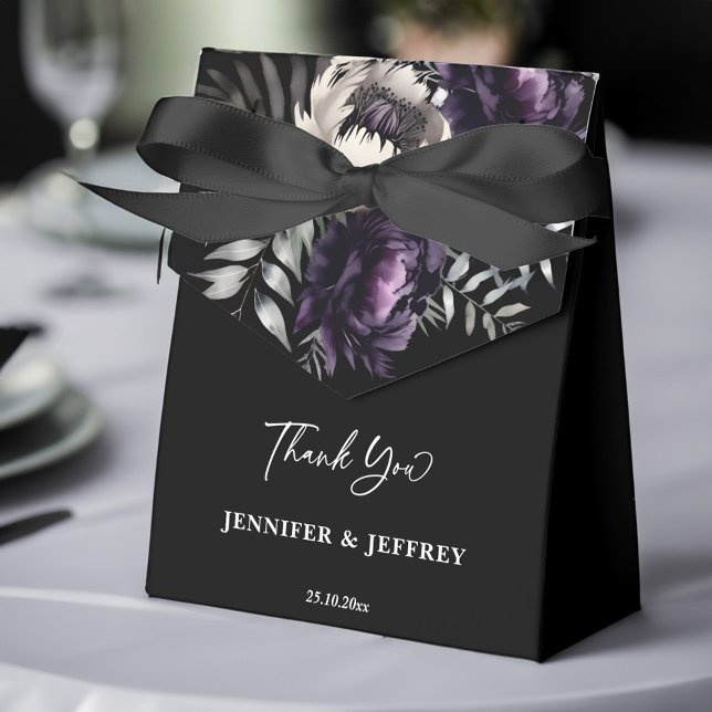 Dark moody boho elegant wedding thank you favor boxes (Dark moody boho elegant wedding thank you favor box wedding favors personalized favor box gothic)