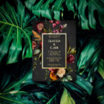 Dark Moody Bold Wild Flower Wedding Foil Invitation<br><div class="desc">Dark moody bold wild flower wedding foil invitation.</div>