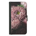 Dark Moody Botanicals: Pink Asters Samsung Galaxy S5 Wallet Case