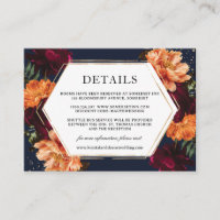 Dark Moody Burgundy Burnt Orange Floral Wedding