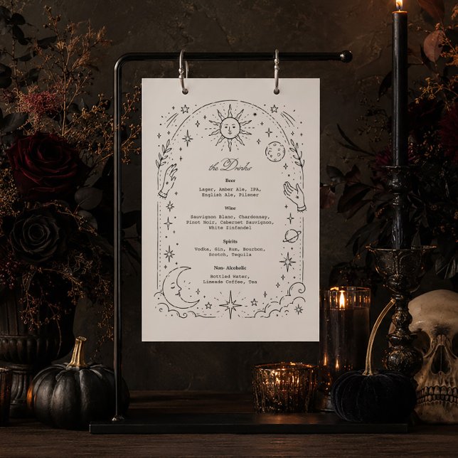 Dark Moody Celestial Wedding Bar Sign (Creator Uploaded)