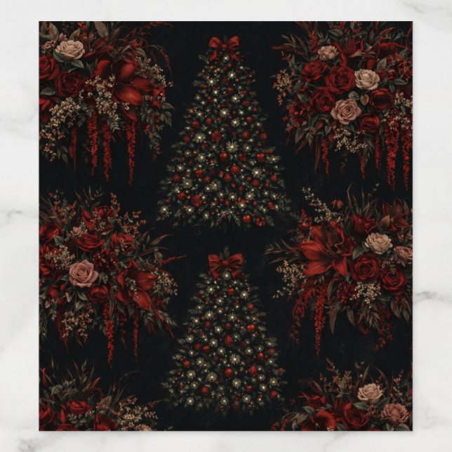 Dark Moody Christmas Envelope Liner (Design)