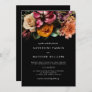 Dark + Moody Elegant Floral Black Wedding Invitation