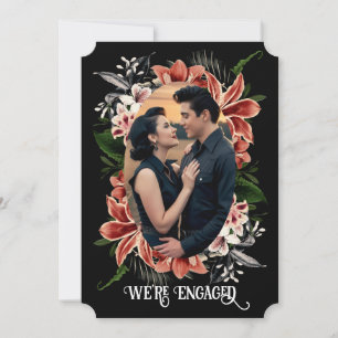 Dark Moody Engagement Announcement Custom Photo