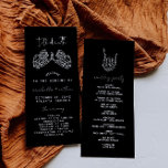 Dark Moody Fall Wedding Program<br><div class="desc">This is a gothic inspired wedding program template featuring skeleton hands and a moody dark design. Edit most wording   ALL colors to make this moody wedding program fit your event needs   personal style. Select "personalize this template" to see all editing options :)</div>