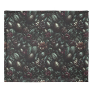 Dark Moody Floral Duvet Cover