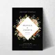 Dark Moody Floral & Gold Frame QR Code Wedding Invitation | Zazzle